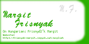 margit frisnyak business card